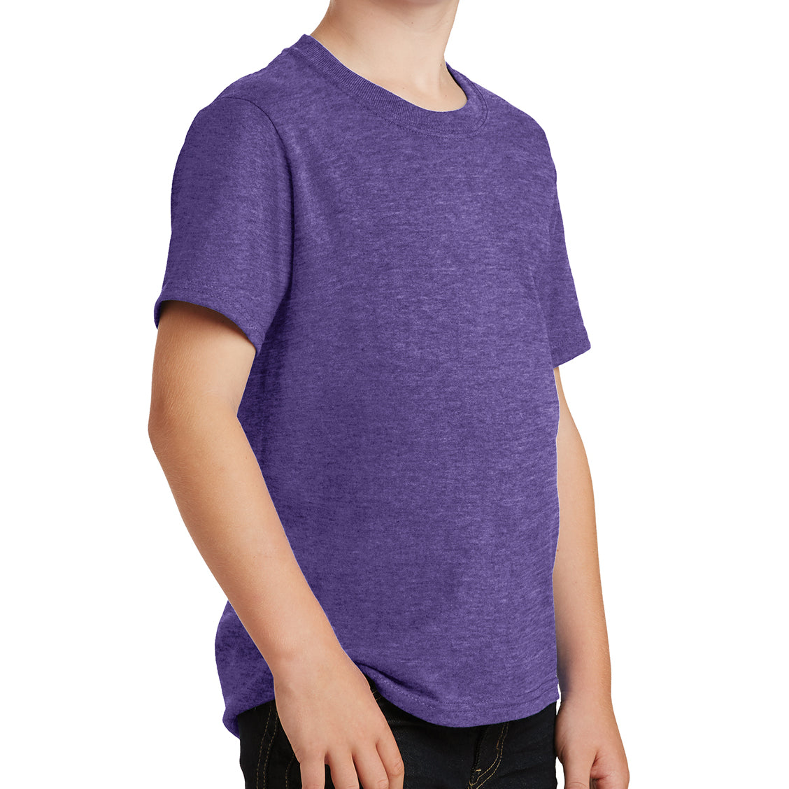 Youth Core Cotton Tee - Heather Purple