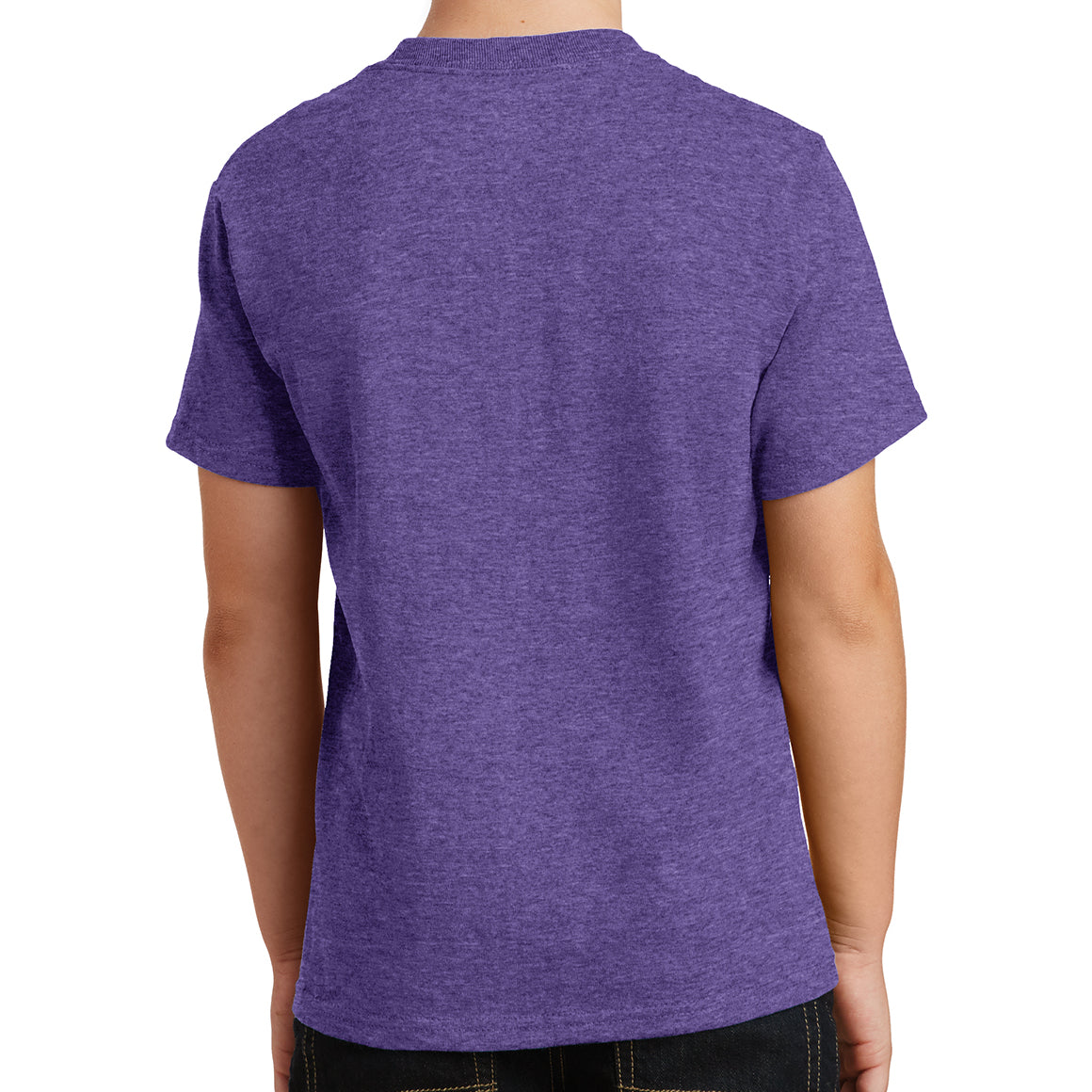 Youth Core Cotton Tee - Heather Purple