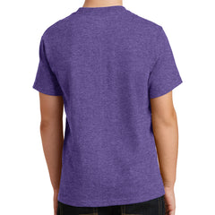 Youth Core Cotton Tee - Heather Purple