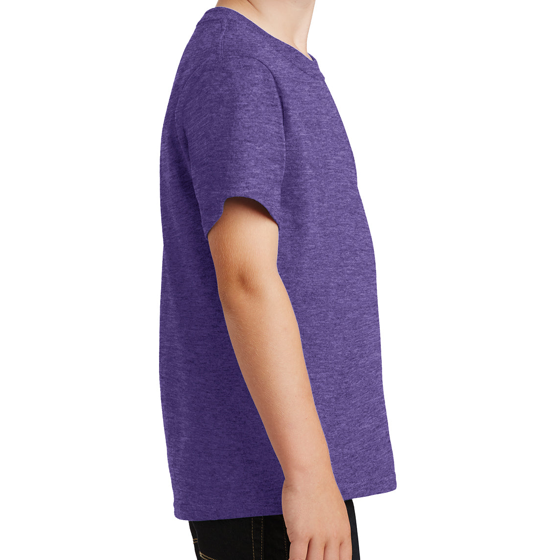 Youth Core Cotton Tee - Heather Purple