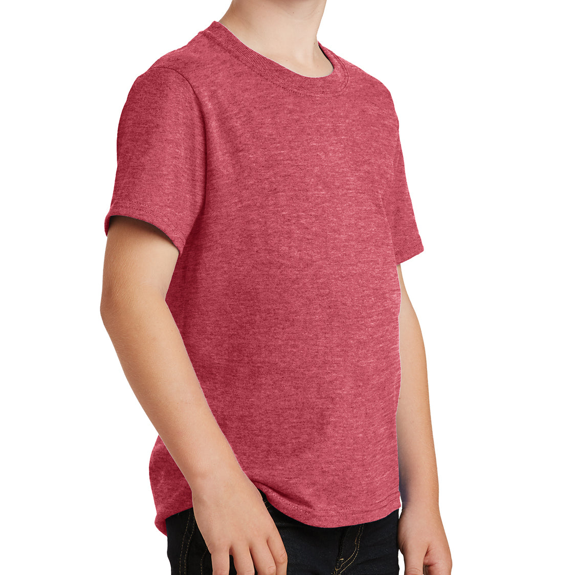 Youth Core Cotton Tee - Heather Red