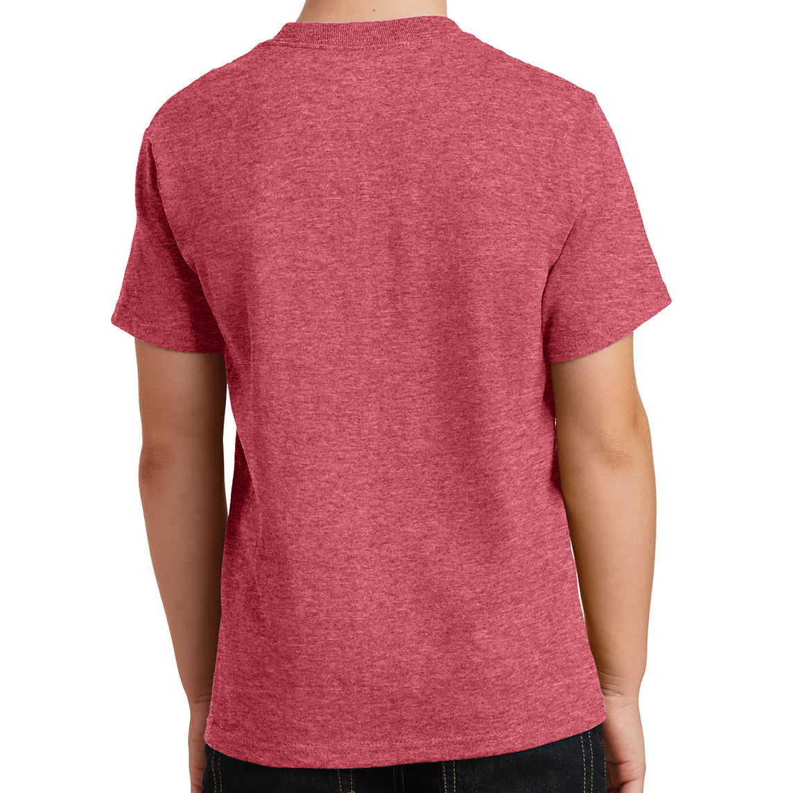 Youth Core Cotton Tee - Heather Red