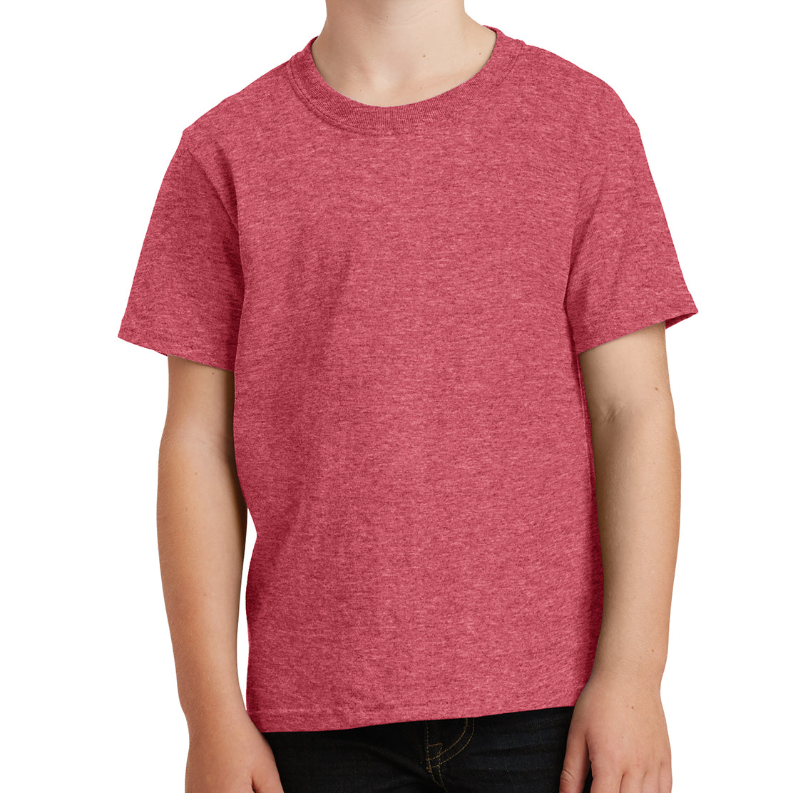 Youth Core Cotton Tee - Heather Red