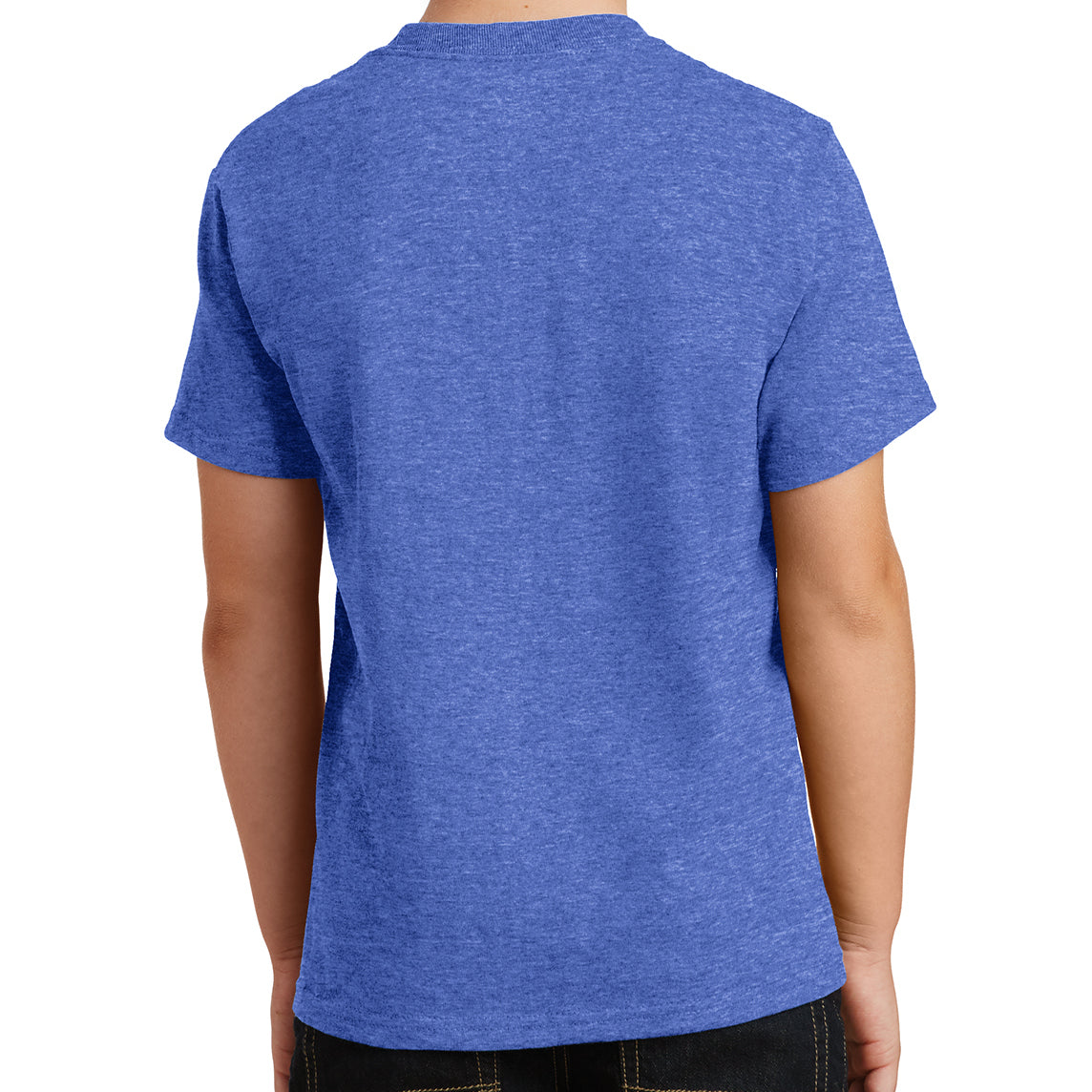 Youth Core Cotton Tee - Heather Royal