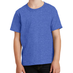 Youth Core Cotton Tee - Heather Royal