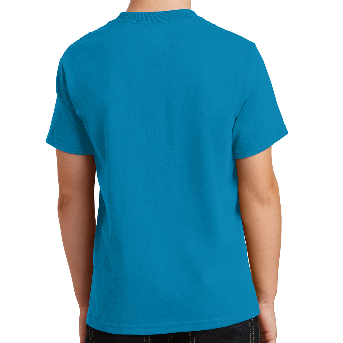 Youth Core Cotton Tee - Neon Blue