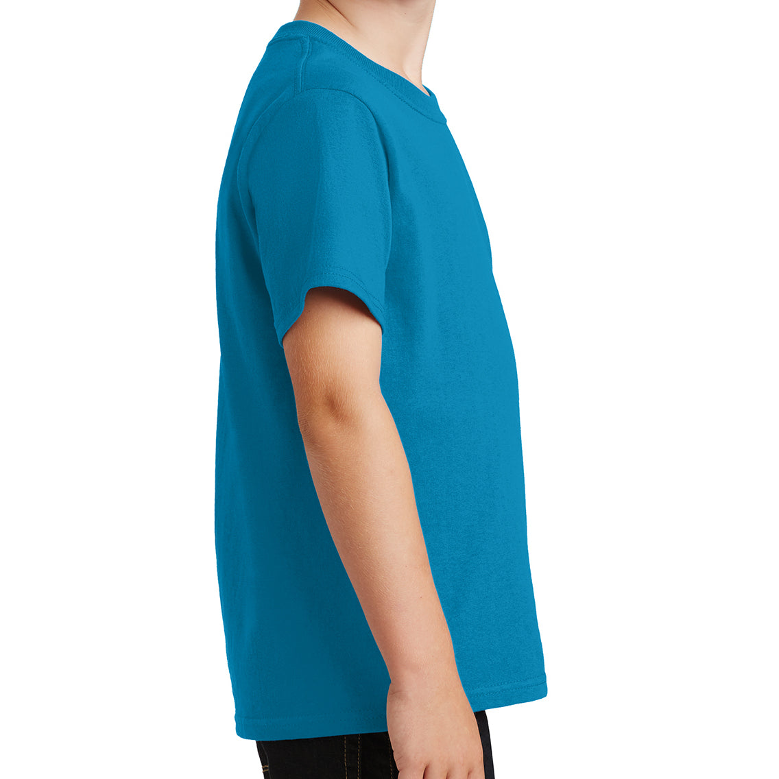 Youth Core Cotton Tee - Neon Blue