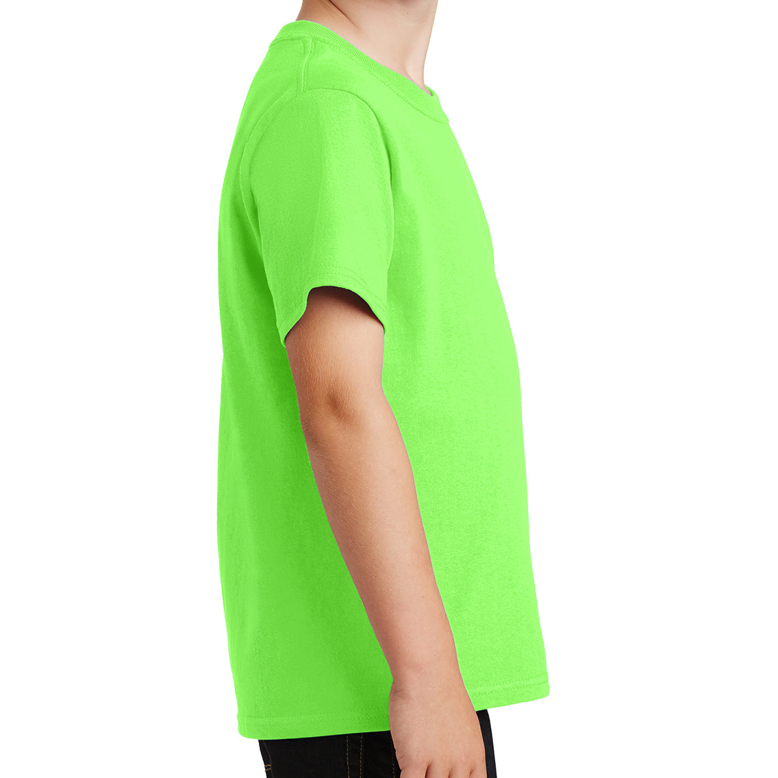 Youth Core Cotton Tee - Neon Green