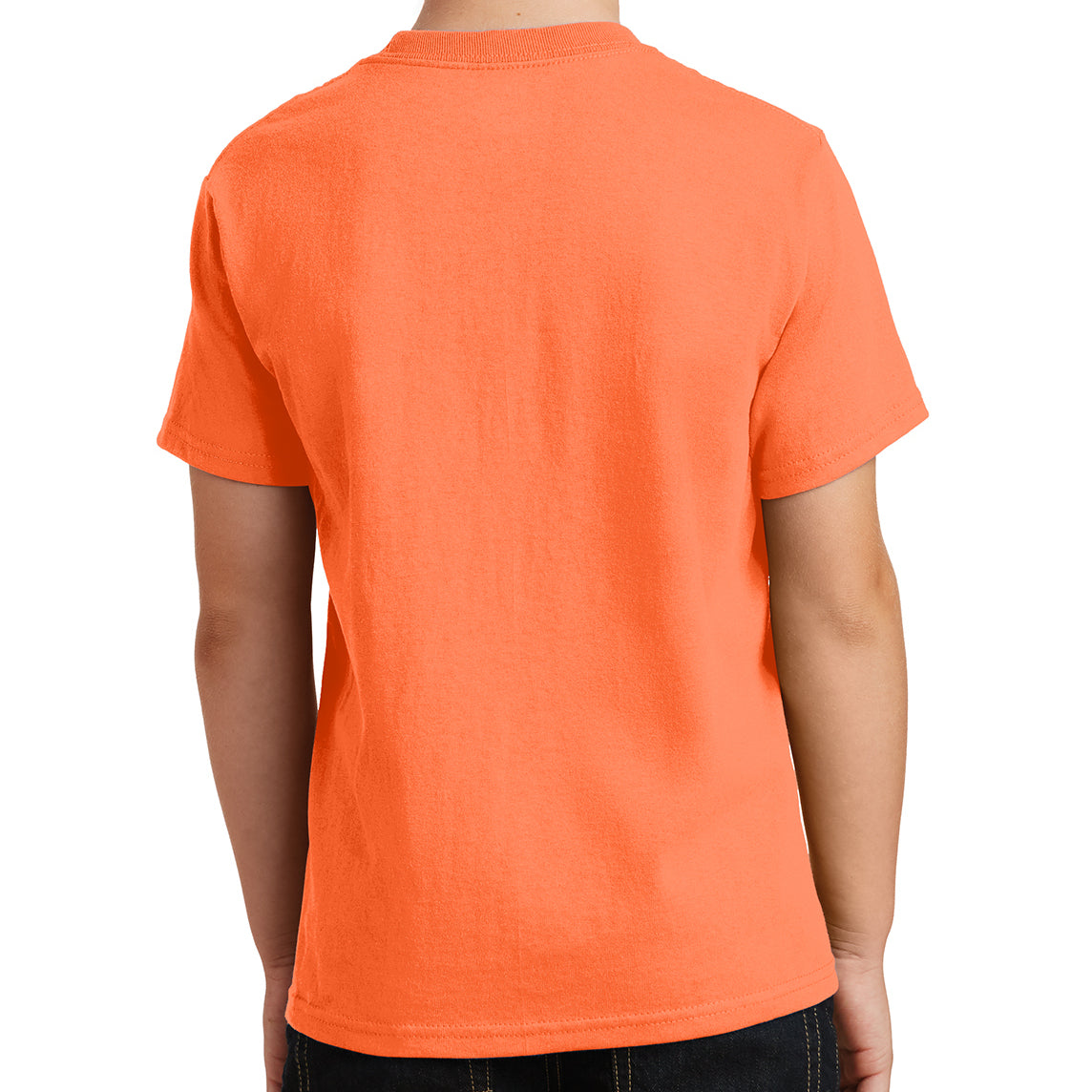 Youth Core Cotton Tee - Neon Orange