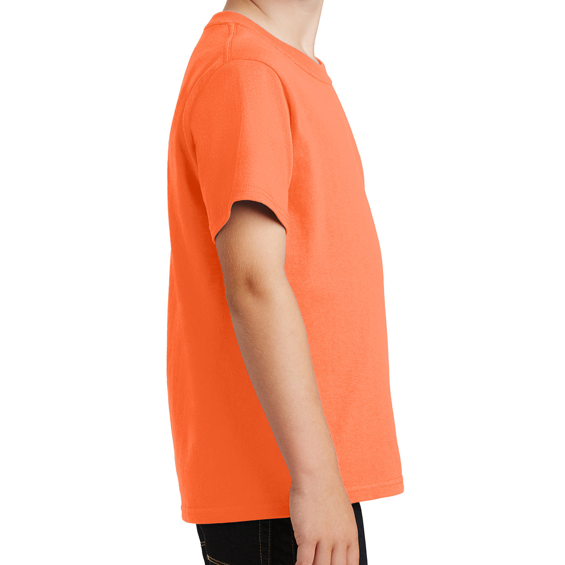 Youth Core Cotton Tee - Neon Orange