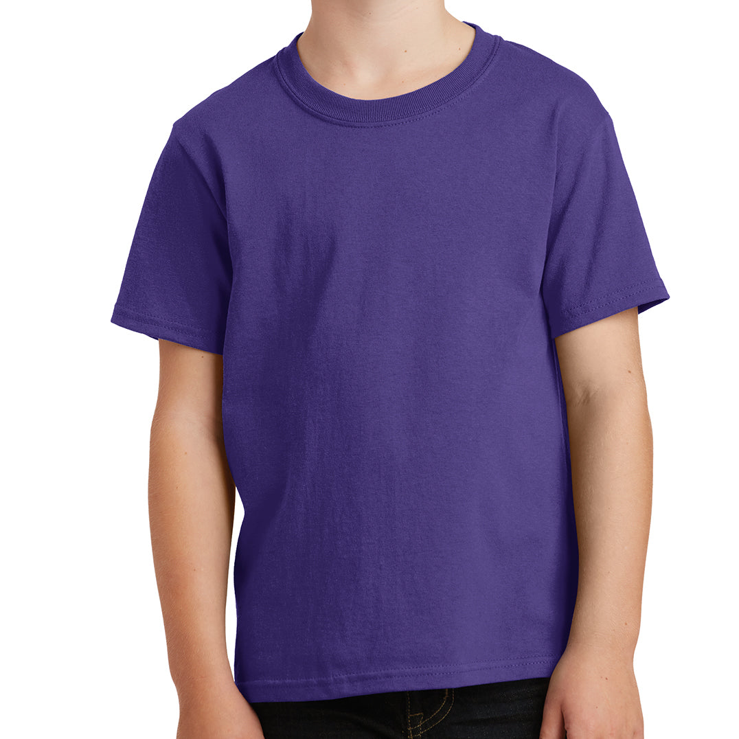 Youth Core Cotton Tee - Purple