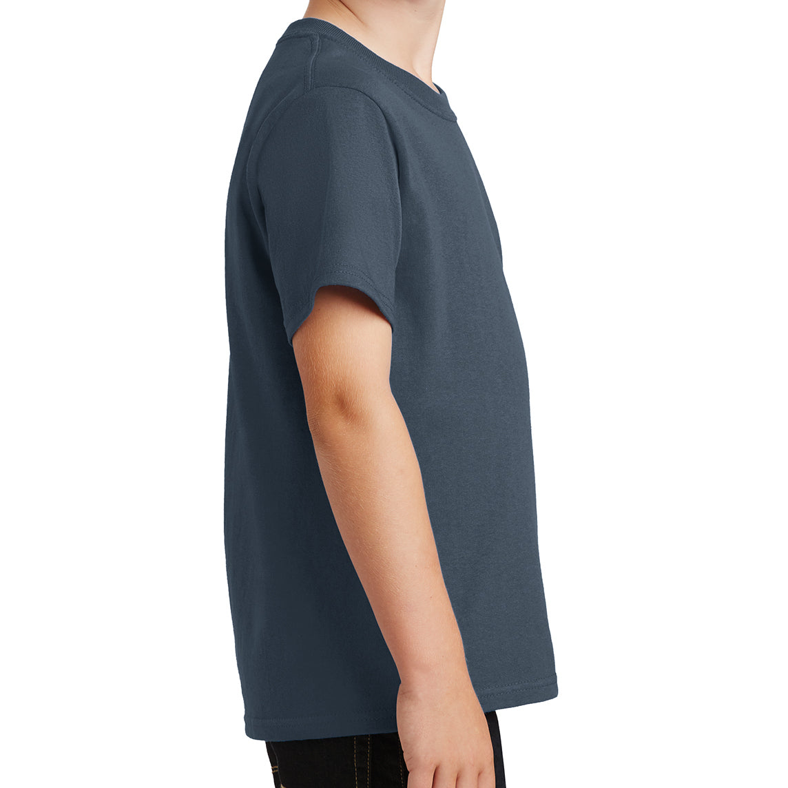 Youth Core Cotton Tee - Steel Blue