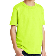 Youth Core Blend Tee - Safety Green