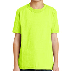 Youth Core Blend Tee - Safety Green