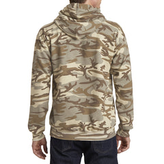 Men's Core Fleece Classic Camo Pullover Hooded Sweatshirt Desert Camo - Black