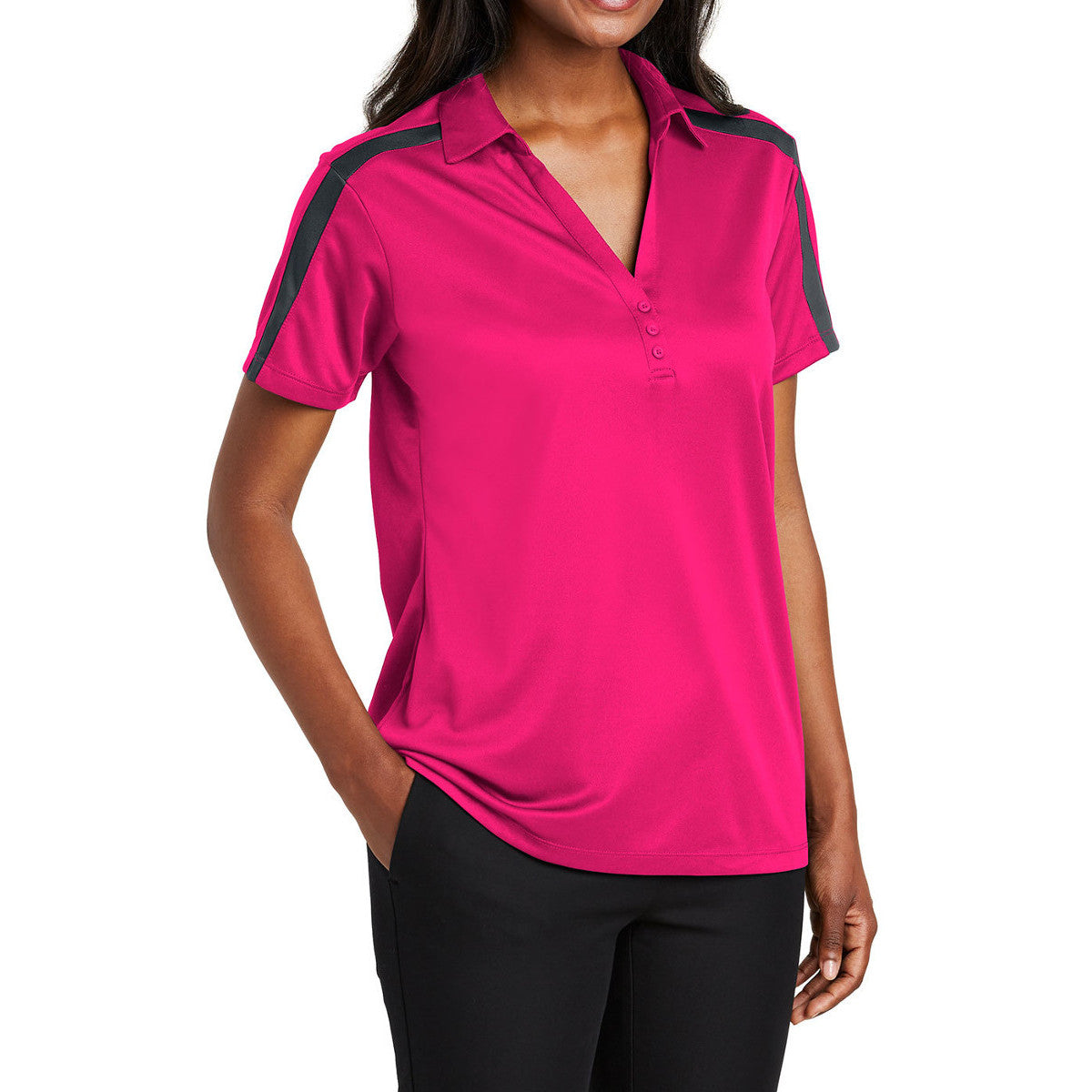 Women's Silk Touch Performance Colorblock Stripe Polo