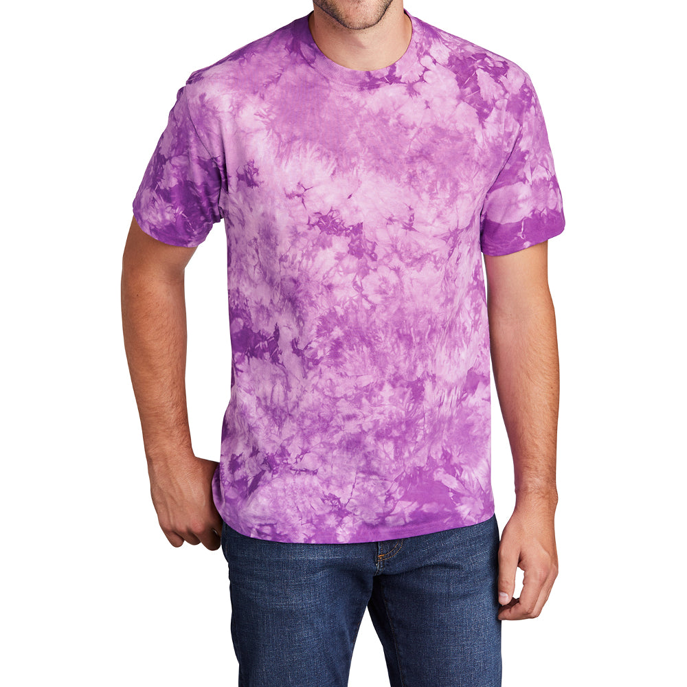 Men's Crystal Tie-Dye Tee Purple