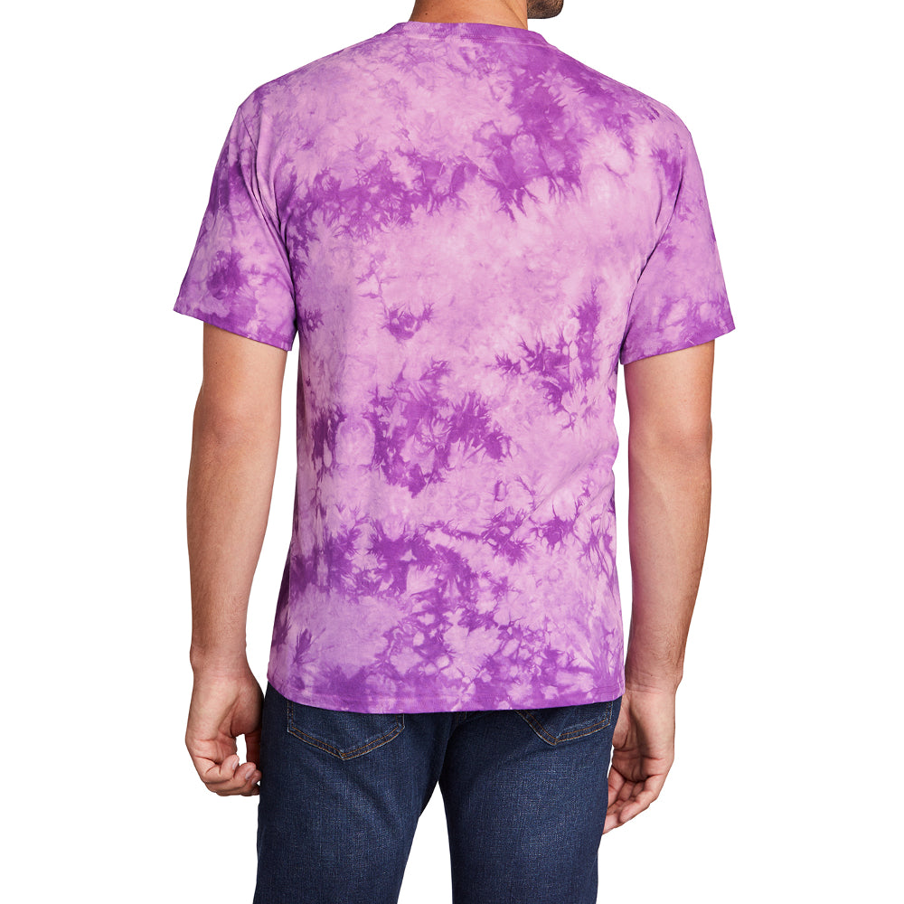 Men's Crystal Tie-Dye Tee Purple