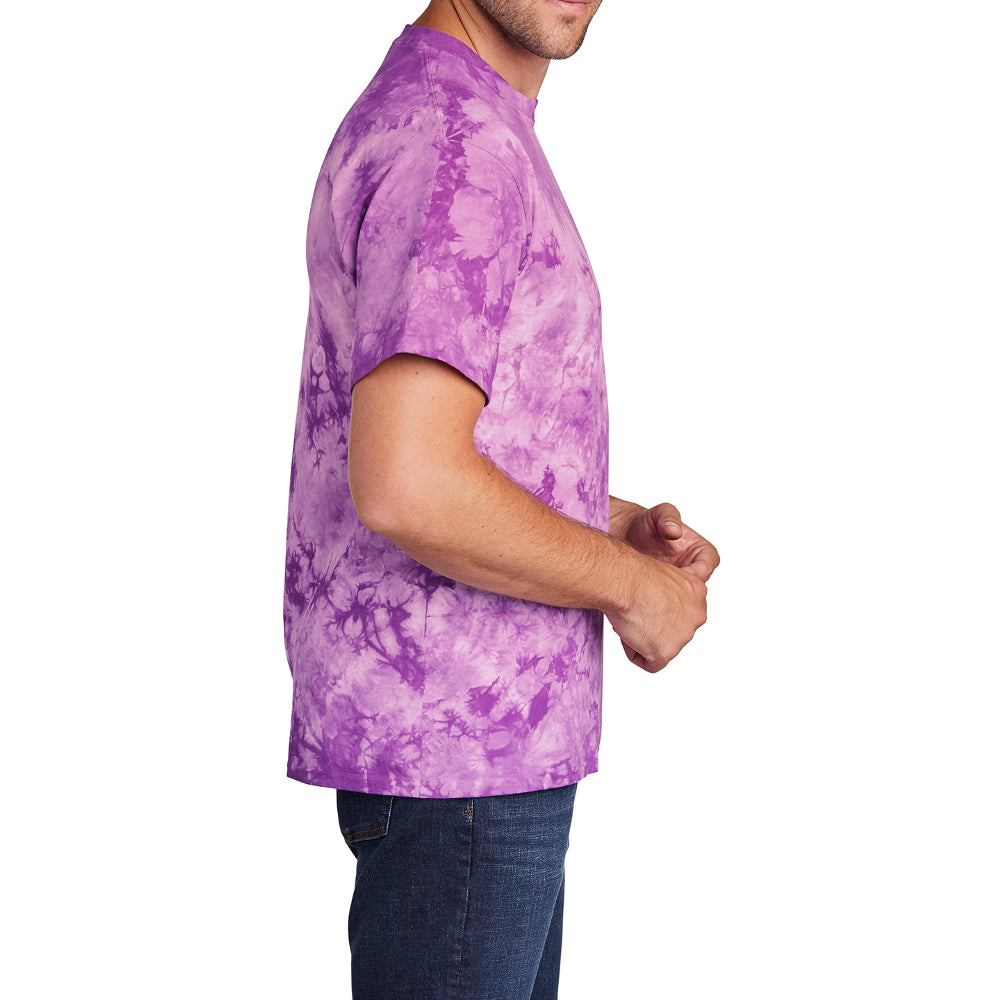 Men's Crystal Tie-Dye Tee Purple