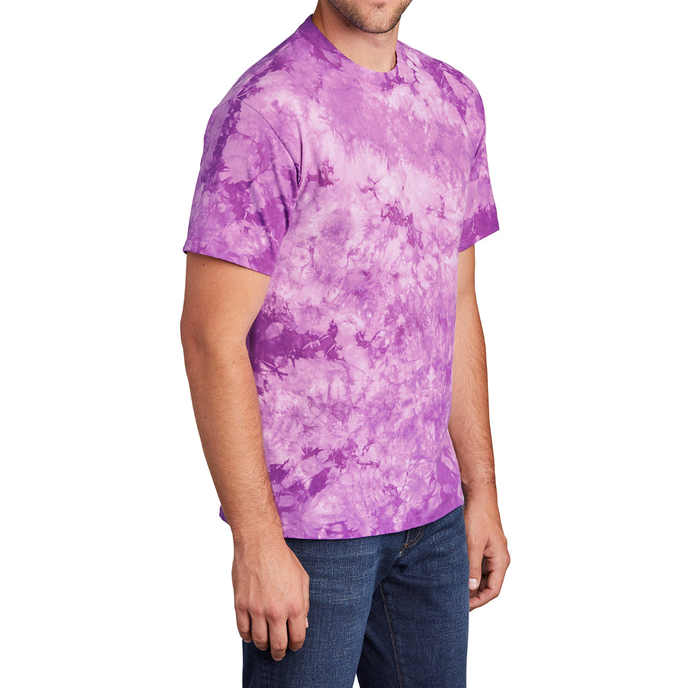Men's Crystal Tie-Dye Tee Purple