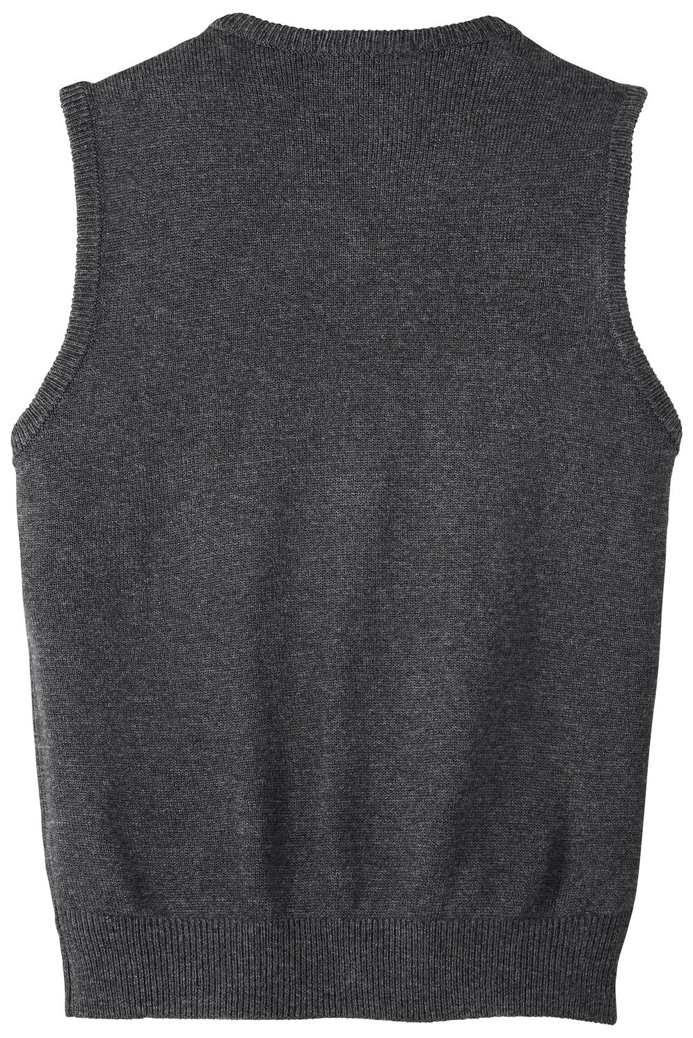 Mafoose Men's Value V-Neck Sweater Vest Charcoal Grey-Back