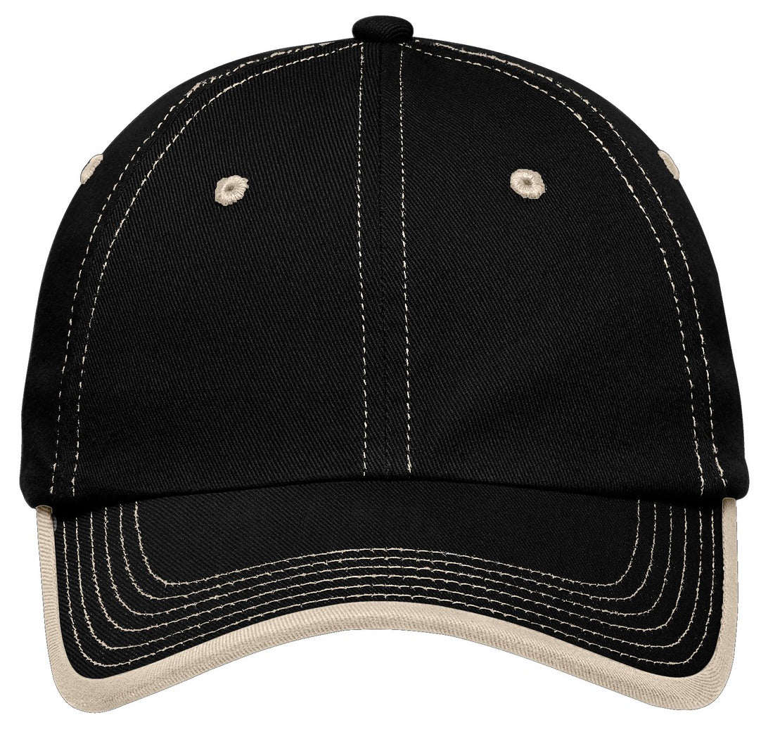 Men's Classic Look Vintage Washed Contrast Stitch Cap