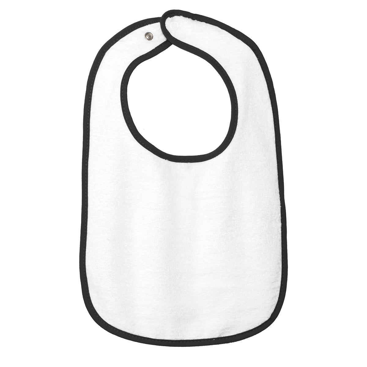 Infant Contrast Trim Terry Bib -Black