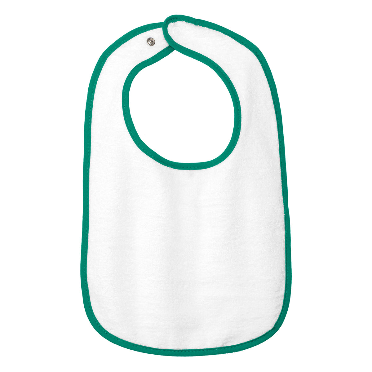 Infant Contrast Trim Terry Bib - Kelly