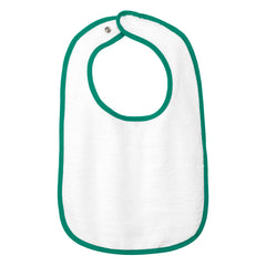 Infant Contrast Trim Terry Bib - Kelly