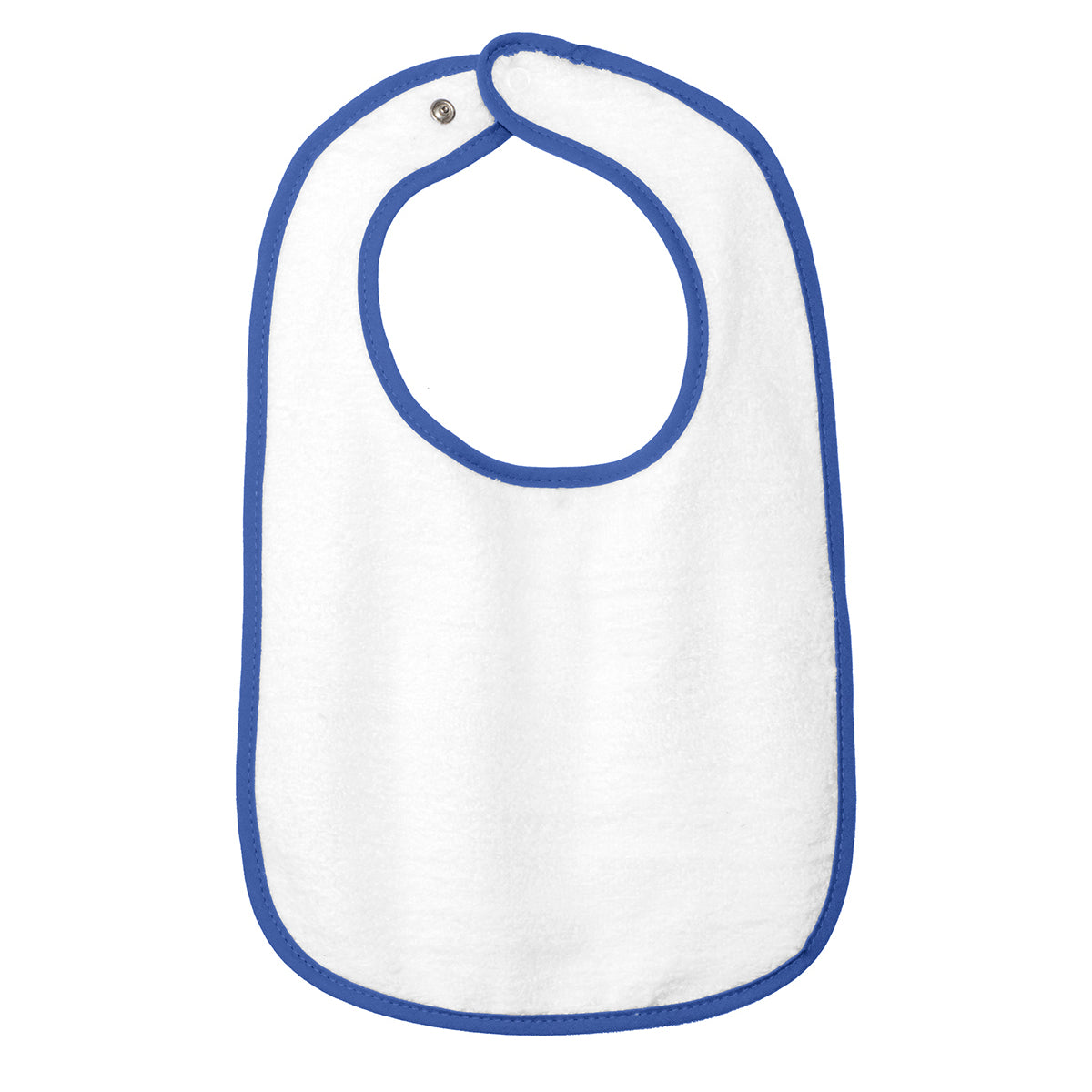Infant Contrast Trim Terry Bib - Royal