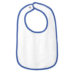 Infant Contrast Trim Terry Bib - Royal