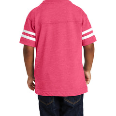 Toddler Football Fine Jersey Tee - Vintage Hot Pink/ Blended White