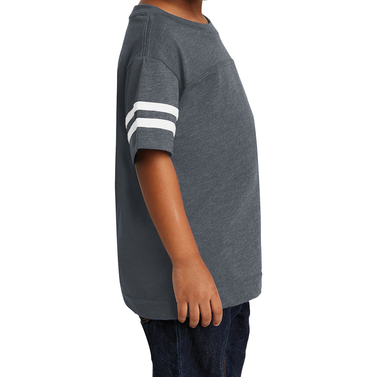 Toddler Football Fine Jersey Tee - Vintage Navy/ Blended White