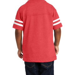 Toddler Football Fine Jersey Tee - Vintage Red/ Blended White