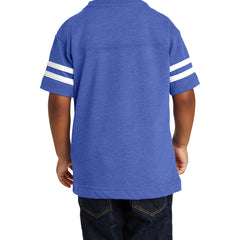 Toddler Football Fine Jersey Tee - Vintage Royal/ Blended White