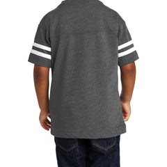 Toddler Football Fine Jersey Tee - Vintage Smoke/ Blended White