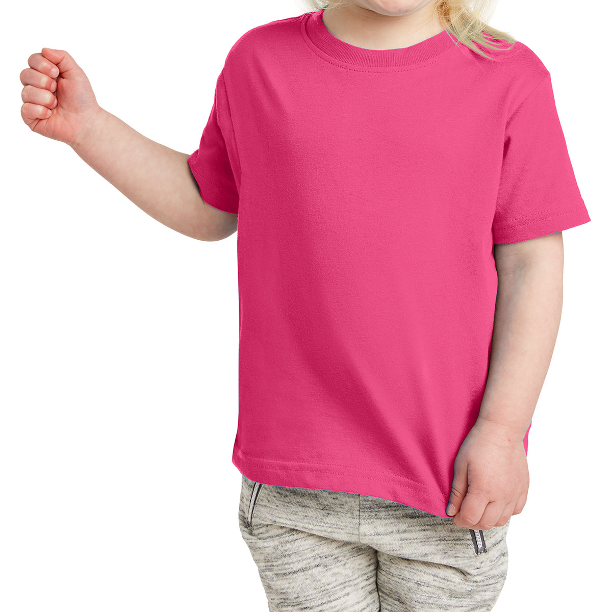 Toddler Fine Jersey Tee - Hot Pink