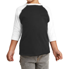 Toddler Baseball Fine Jersey Tee - Black/ White