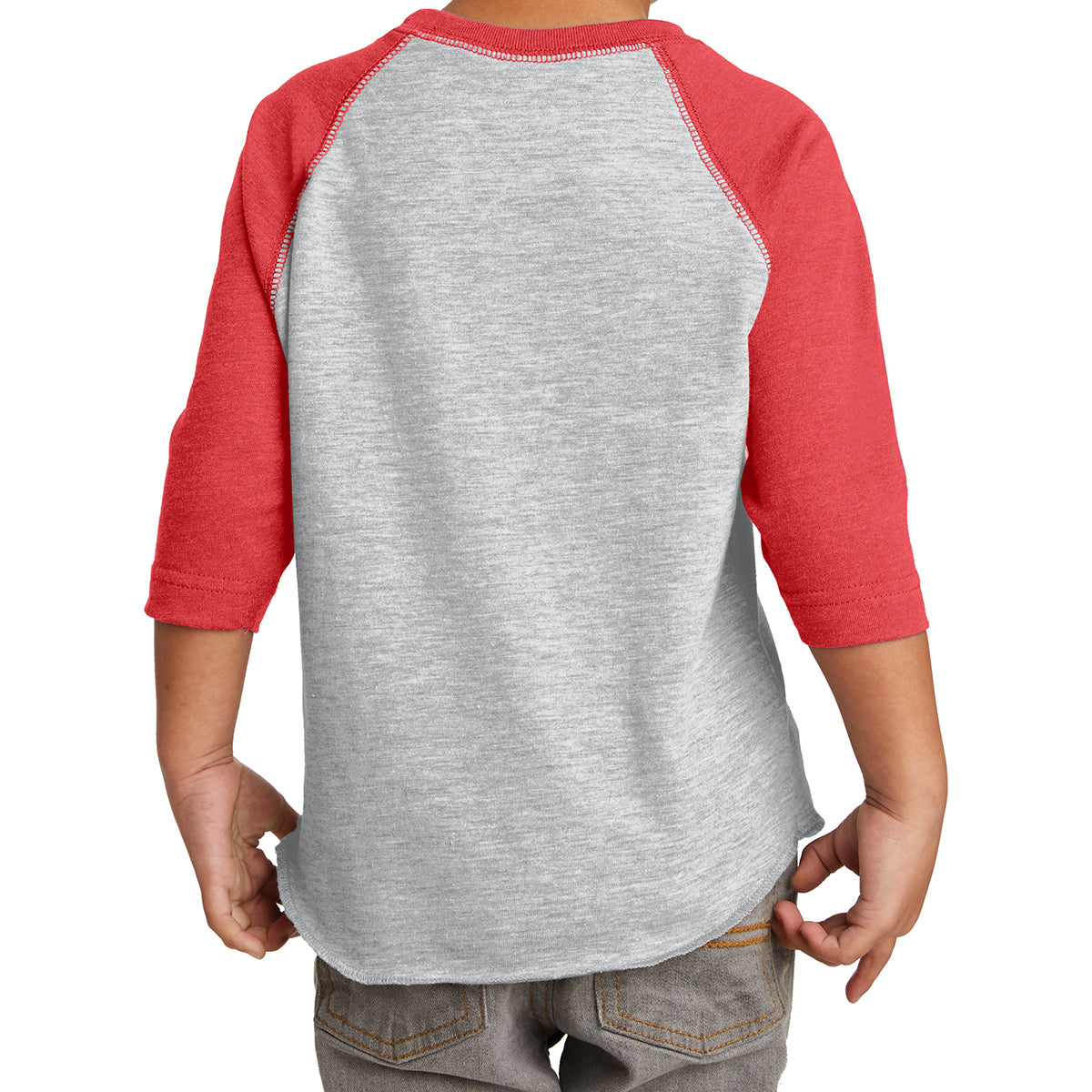 Toddler Baseball Fine Jersey Tee - Vintage Hthr/ Vintage Red