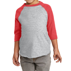Toddler Baseball Fine Jersey Tee - Vintage Hthr/ Vintage Red
