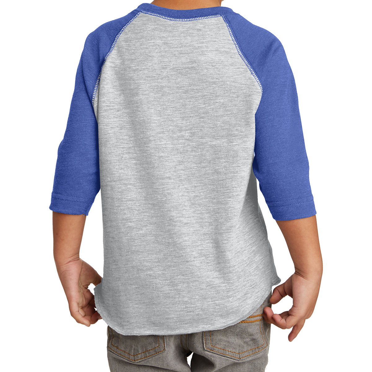 Toddler Baseball Fine Jersey Tee - Vintage Hthr/ Vintage Royal