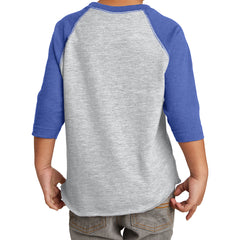 Toddler Baseball Fine Jersey Tee - Vintage Hthr/ Vintage Royal