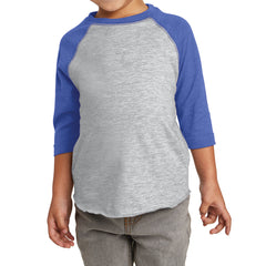 Toddler Baseball Fine Jersey Tee - Vintage Hthr/ Vintage Royal