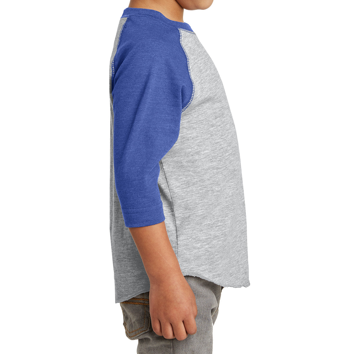 Toddler Baseball Fine Jersey Tee - Vintage Hthr/ Vintage Royal
