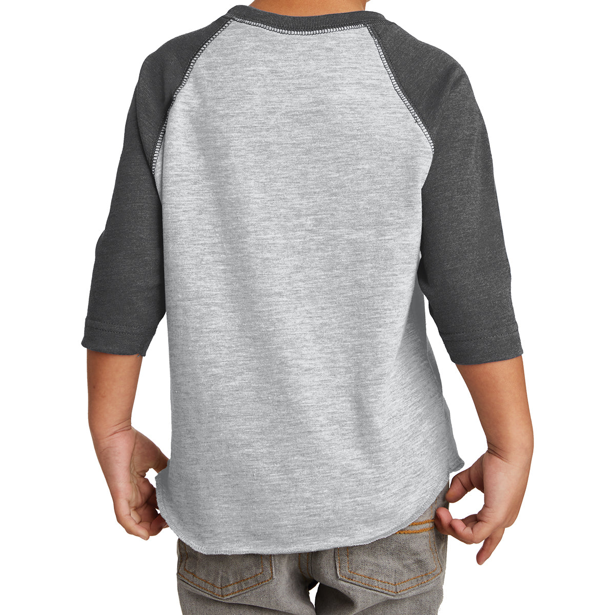Toddler Baseball Fine Jersey Tee - Vintage Hthr/ Vintage Smoke
