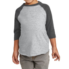 Toddler Baseball Fine Jersey Tee - Vintage Hthr/ Vintage Smoke