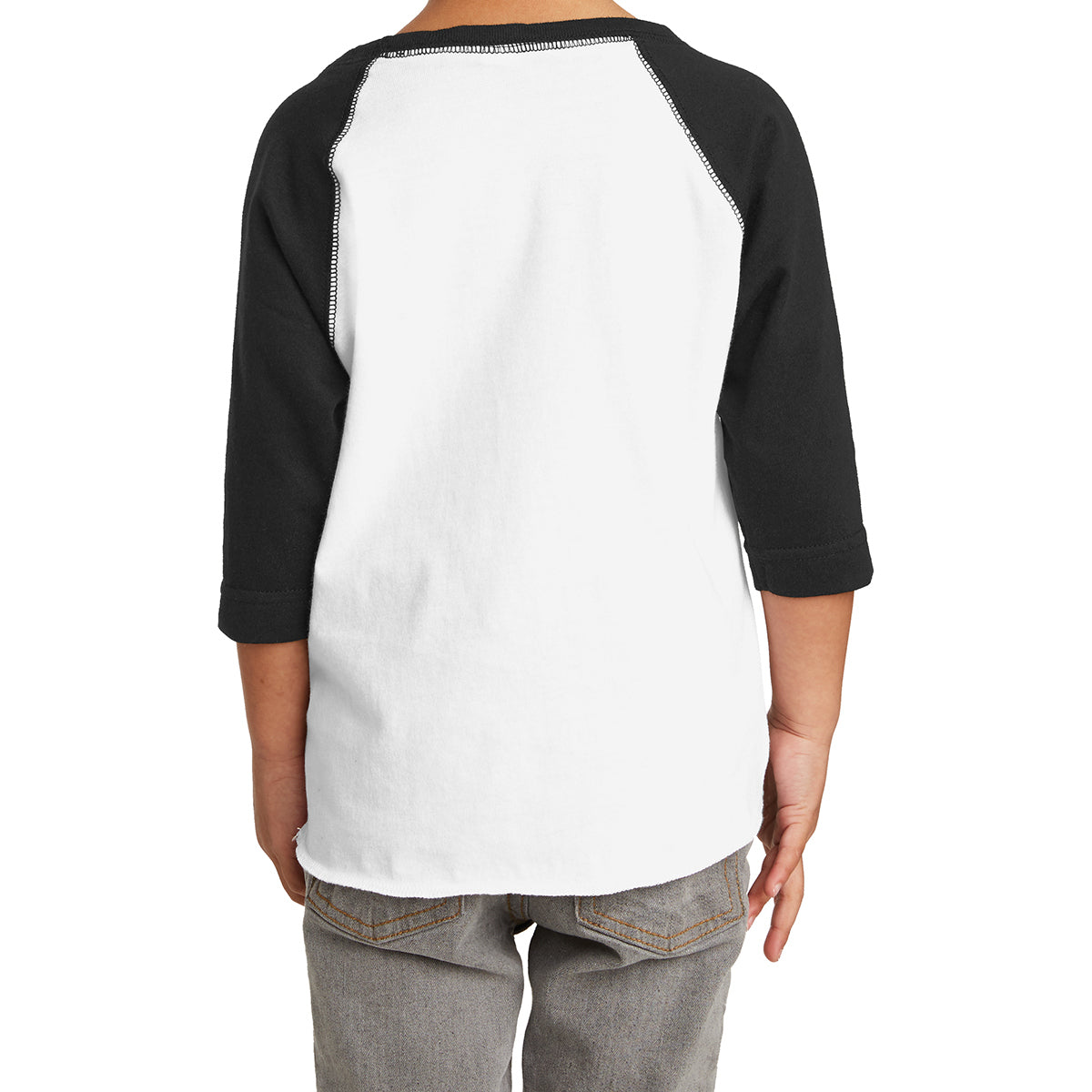 Toddler Baseball Fine Jersey Tee - White/Black