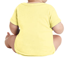 Infant Short Sleeve Baby Rib Bodysuit - Banana