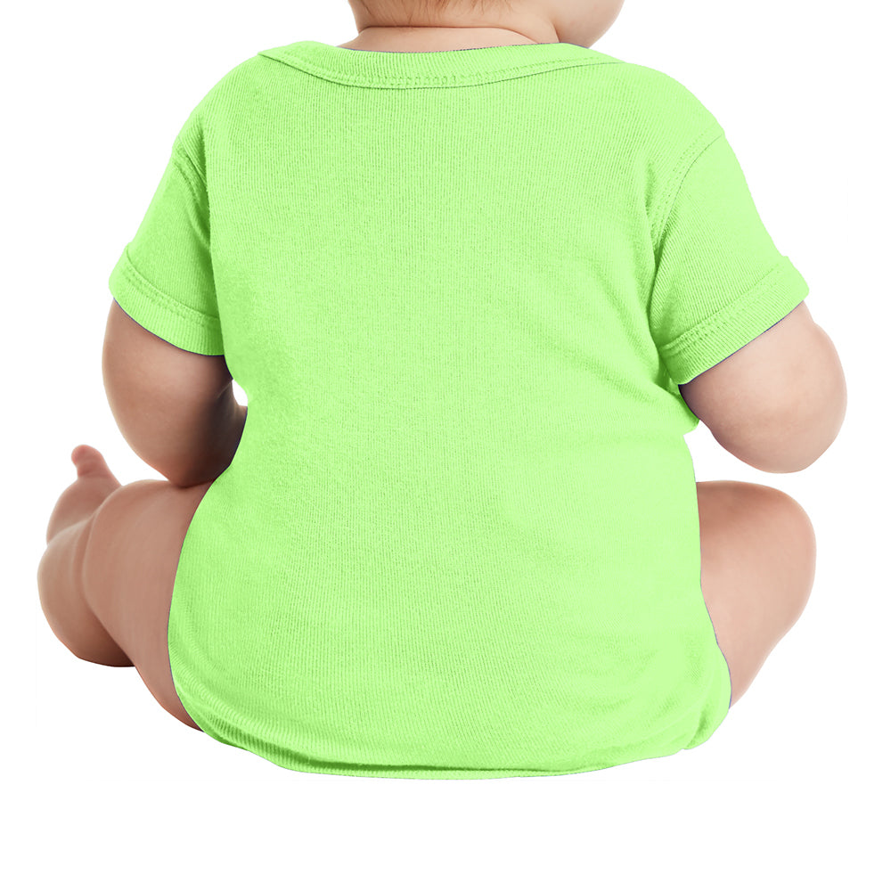 Infant Short Sleeve Baby Rib Bodysuit - Key Lime