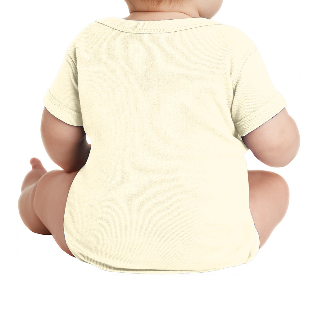 Infant Short Sleeve Baby Rib Bodysuit - Natural